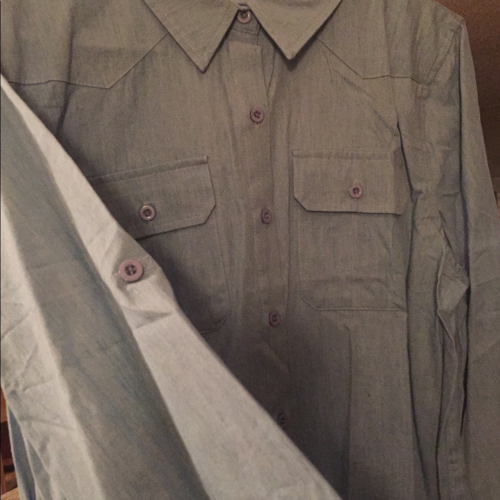 Light Blue Chambray Shirt